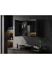 Beliani Bad-Spiegelschrank NAVARRA in Schwarz/Silber - (W) 60 x (H) 60 x (L) 14 cm