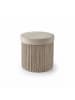relaxdays Hocker in Beige - (H)38 x Ø 38 cm