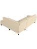 58 aufm Kessel ECKSOFA mit Ottomane rechts Kaylil Flachgewebe beige
