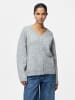 Pieces Strickjacke in Medium Grey Melange