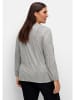 sheego Langarmshirt in grau gemustert