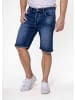 Nina Carter Shorts Denim Regular Fit Bleached Jeansshorts in Blau-2