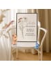 Mr. & Mrs. Panda Poster Blumen Verflechtung Design mit Spruch in Weiß