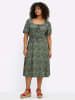 sheego Jersey-Kleid in ozean-tiefblau-bedruckt