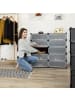 relaxdays Schuhschrank in Schwarz - (B)94 x (H)90 x (T)37 cm