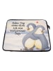 Mr. & Mrs. Panda Notebook Tasche Pinguine Kuscheln Design mit Sp... in Weiß