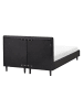 Beliani Doppelbett FITOU in Schwarz/Braun - (W) 130 x (H) 87 x (L) 214 cm
