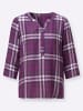 WITT WEIDEN Karobluse in violett-jeansblau-kariert