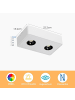 ZMH Deckenleuchte LED 2-flammige eckig in weiß 11W Warmweiß Deckenspot L 22.2cm