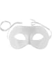 tectake Elegante Halbmaske in Einheitsgröße, weiß