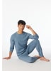 Schiesser Pyjama lang für Herren in blau