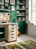 KADIMA DESIGN Rollcontainer 33 x 64 x 38 cm MDF-Holz 5 Schubladen sonoma