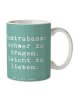 Mr. & Mrs. Panda Keramiktasse Spruch Kontrabass Liebe mit Spruch in Meeresbrise