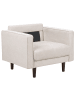 Beliani Sessel NURMO in Beige/Braun - (W) 86 x (H) 78 x (L) 74 cm