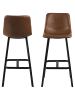 ebuy24 Barhocker Oregon Braun 2er Set