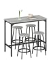 HOMCOM Bartisch Set-110L x 50B x 89,5H cm-Grau
