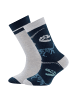 ewers 2er-Set Socken 2er Pack Dinos in navy-hellsilber mel.