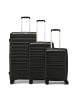 D&N Travel Line 4700 4 Rollen Kofferset 3-teilig mit Dehnfalte black