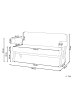 Beliani 2-Sitzer Sofa TAMRE in Weiß/Braun - (W) 148 x (H) 79 x (L) 78 cm