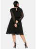 sheego Chiffonkleid in schwarz