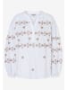 More & More Bluse in weiß braun - 0001