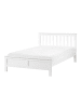 Beliani Doppelbett MAYENNE in Weiß - (W) 129 x (H) 88 x (L) 208 cm