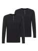 Mustang Longsleeve 2er Pack in Schwarz