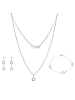 Luxxos Set "Stern mit Kette, Armband und Ohrhänger" in Silber