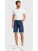 Timezone Einfarbige 3/4 Jeans Shorts Reißverschluss in Blau