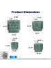ABRIHOME Pflanztopf Set in Grün 4-tlg Ø38/31,5/24/19 cm Keramik frostsicher