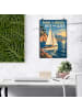 Mr. & Mrs. Panda Poster Yacht nostalgisch Design mit Spruch in Weiß