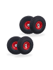 relaxdays 4 x Sackkarrenrad 4.10/3.50-4 in Schwarz/ Rot