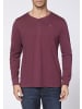 Polo Sylt Longsleeve im Henley-Look in Rot