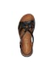 Tamaris Comfort-Ledersandalen Schwarz