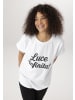 Aniston PLUS T-Shirt in weiß-schwarz