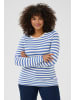 KAFFE curve Strickpullover KCninka Regular fit in Blue/Chalk Stripe