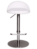 FineBuy Barstuhl in Weiß / Kunstleder / 43x43x43