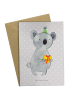 Mr. & Mrs. Panda Neujahrskarte Koala Geschenk ohne Spruch in Grau Pastell