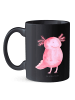 Mr. & Mrs. Panda Keramiktasse Axolotl Glücklich ohne Spruch in Schwarz