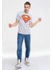 Logoshirt T-Shirt SUPERMAN - LOGO in grau meliert
