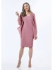 GOLDNER Kleid mit feinem Chiffonjäckchen in altrosé