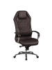 FineBuy Bürostuhl in Braun / Leder / 70x67x136
