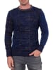 Rusty Neal Grobstrick mit Kontrastfarben Rundhals-Pullover in Marine