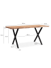 KADIMA DESIGN Esszimmertisch 140x80x76 cm Massivholz / Metall Esstisch