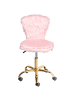 Beliani Bürostuhl MARGATE in Rosa/Schwarz/Gold - (W) 44 x (H) 77 x (L) 38 cm