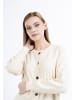 DreiMaster Klassik Damen Strickjacke Mit Knöpfen in Elfenbein