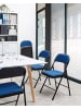Beliani 4er-Set Konferenzstuhl SPARKS in Blau/Schwarz