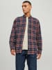 Jack & Jones Kariertes Flanell Hemd Freizeit Shirt JJECLASSIC in Rot-Blau