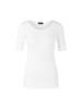 MARC CAIN Rundhals-Shirt mit halben Ärmeln in white