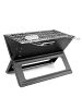 relaxdays Klappgrill in Schwarz - (B)30 x (H)30,5 x (T)45,5 cm